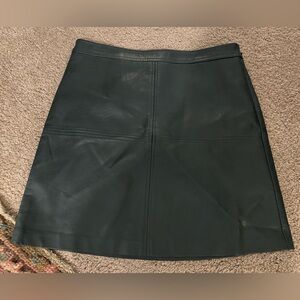 The Limited green A-Line Leather Skirt